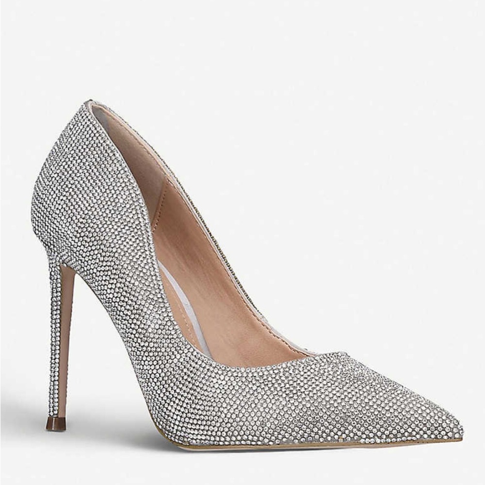 Steve Madden Daisie Crystal Silver Heel